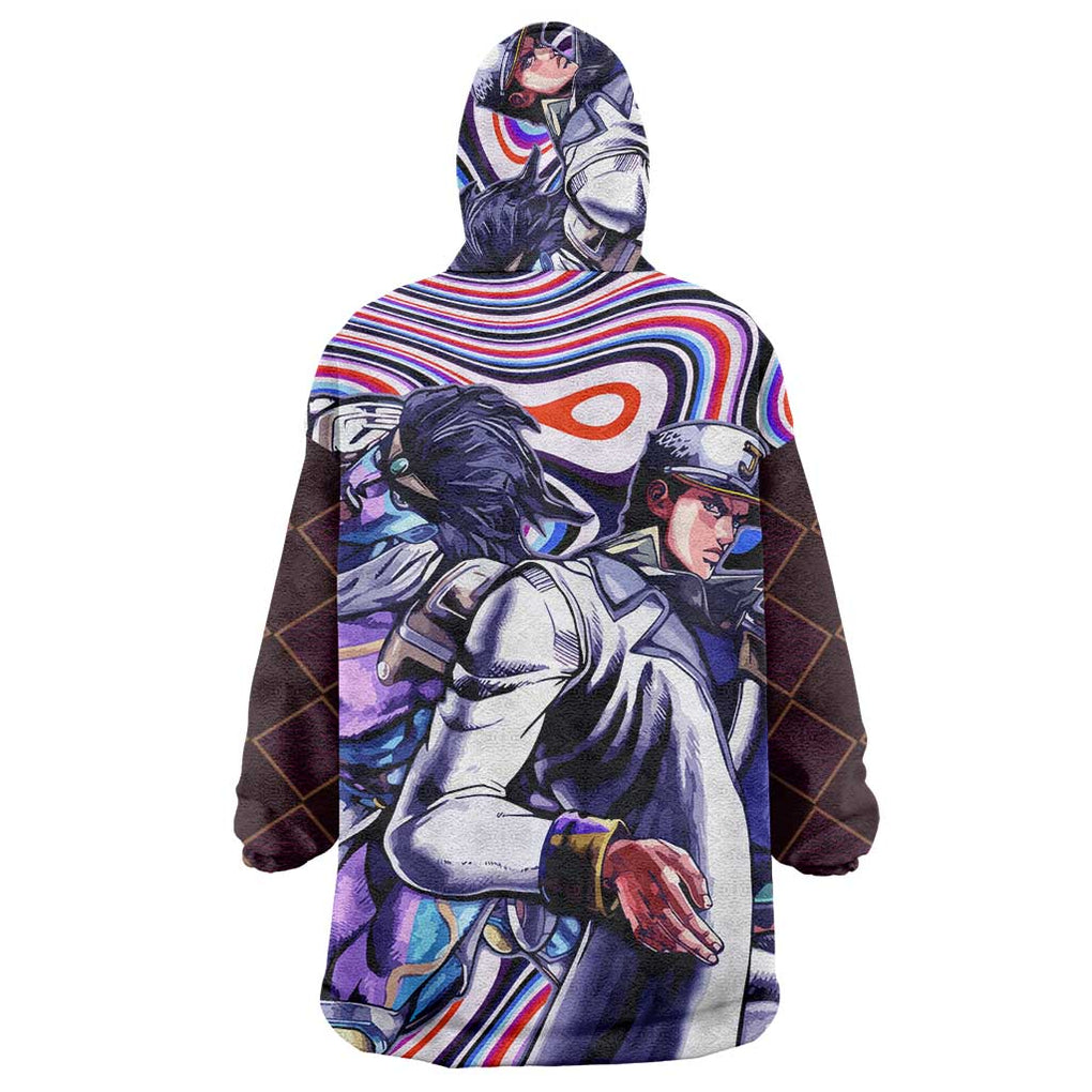 Trippy Jotaro Kujo JoJo’s Bizarre Adventure Wearable Blanket Hoodie Anime Mix Trippy Style