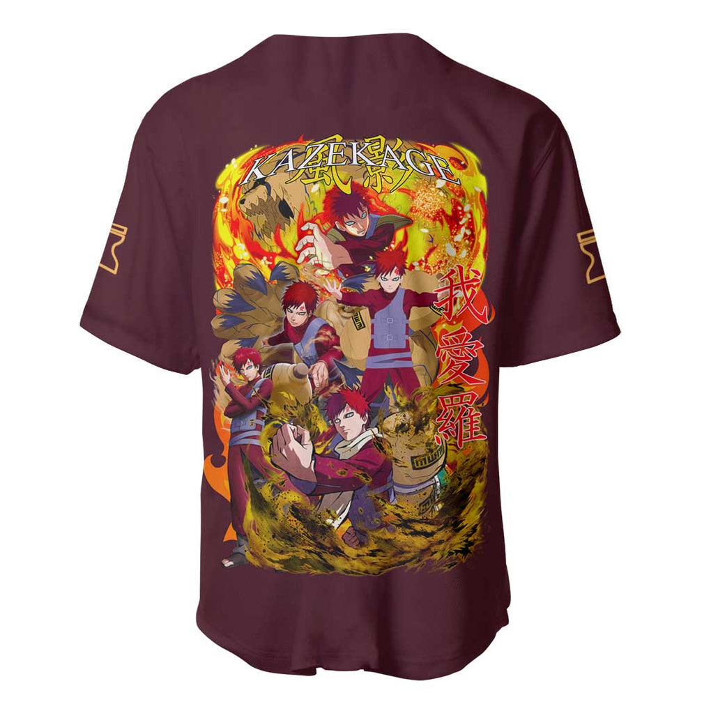 Gaara V2 Naruto Baseball Jersey Japan Anime Style