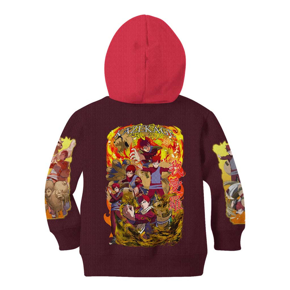 Gaara V2 Naruto Kid Hoodie Japan Anime Style