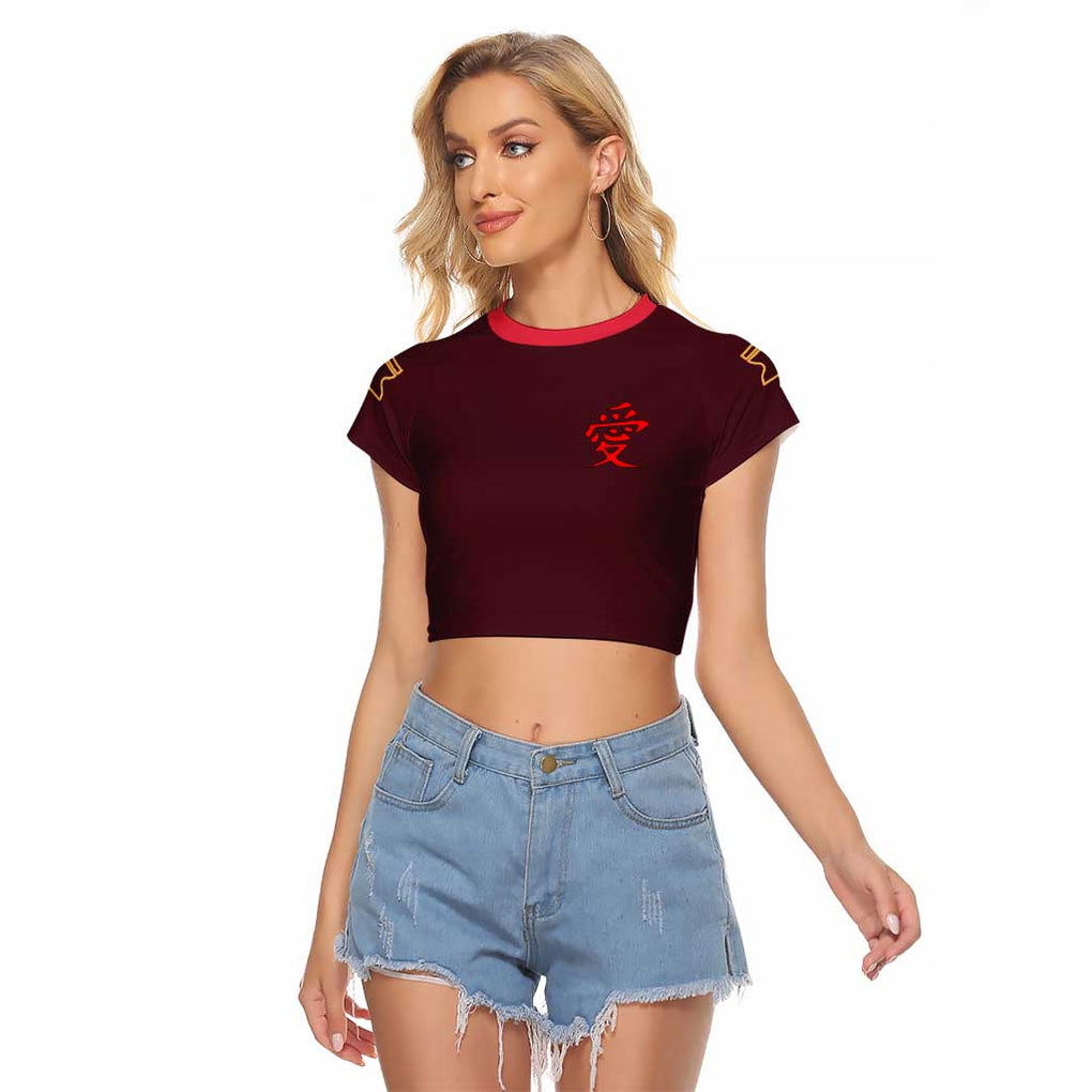 Gaara V2 Naruto Raglan Cropped T Shirt Japan Anime Style