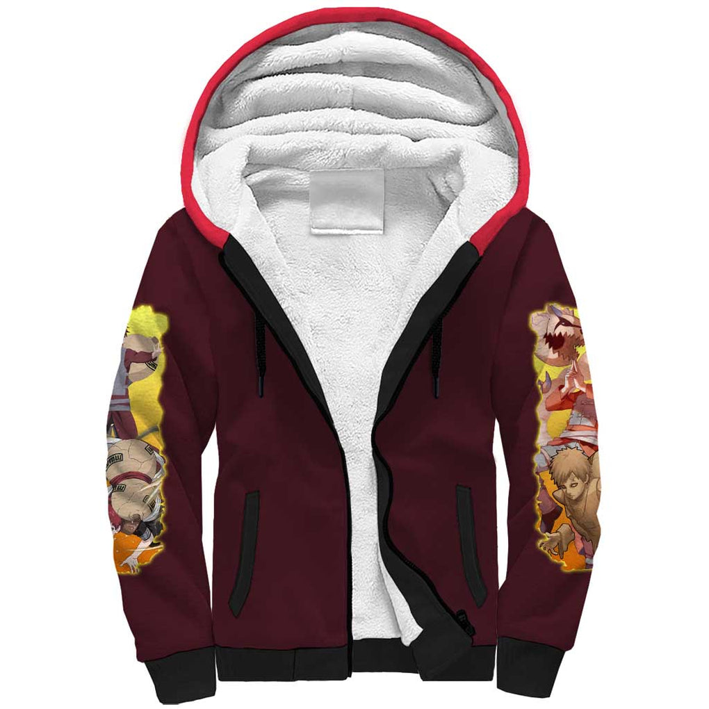Gaara V2 Naruto Sherpa Hoodie Japan Anime Style