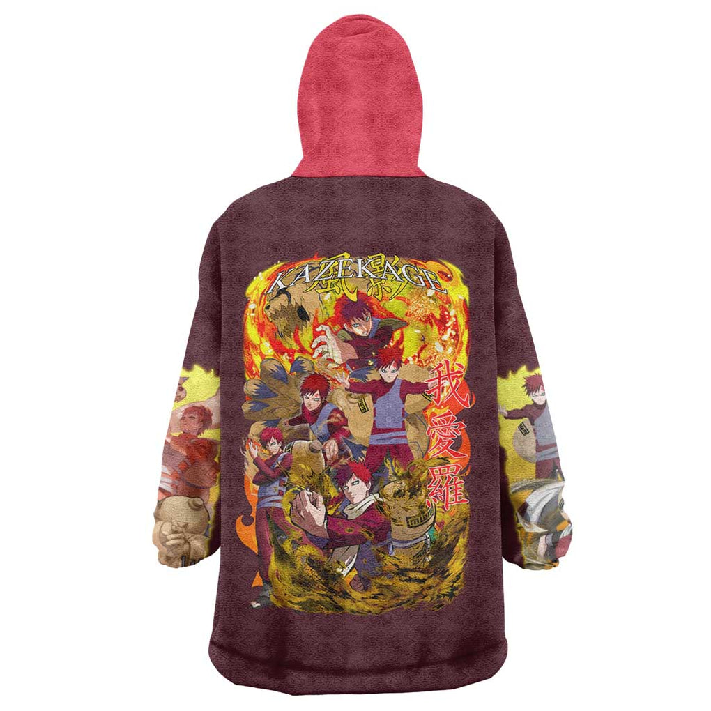 Gaara V2 Naruto Wearable Blanket Hoodie Japan Anime Style