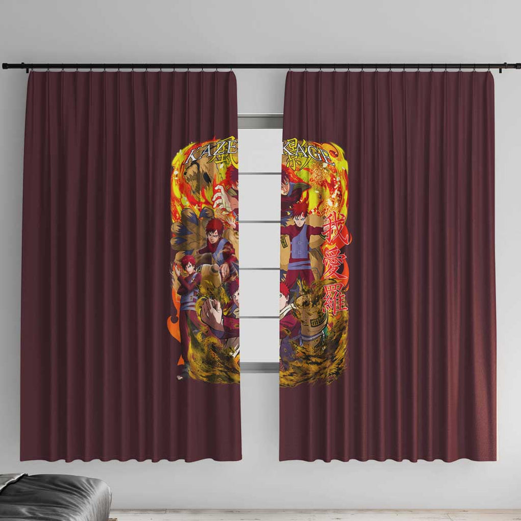 Gaara V2 Naruto Window Curtain Japan Anime Style