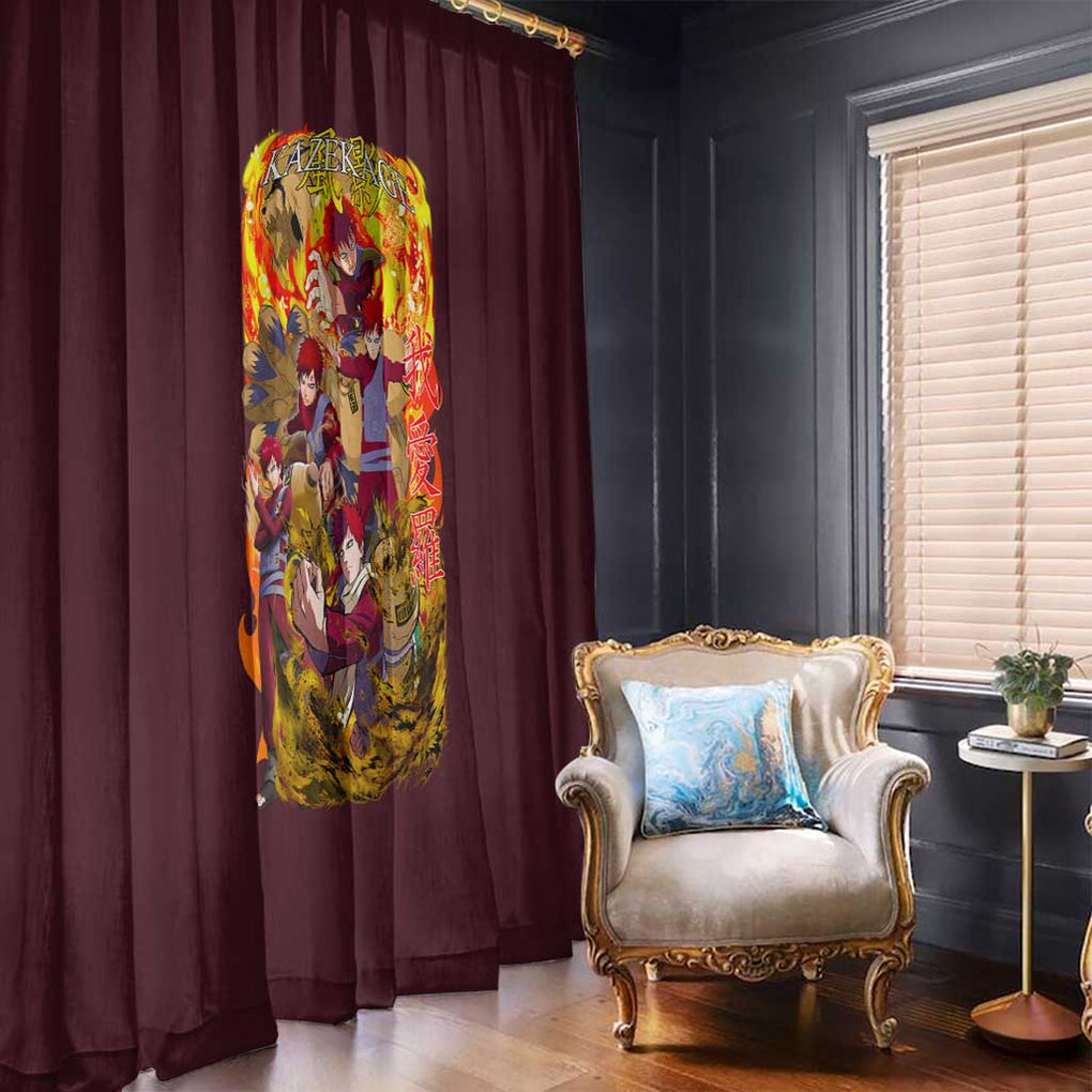 Gaara V2 Naruto Window Curtain Japan Anime Style