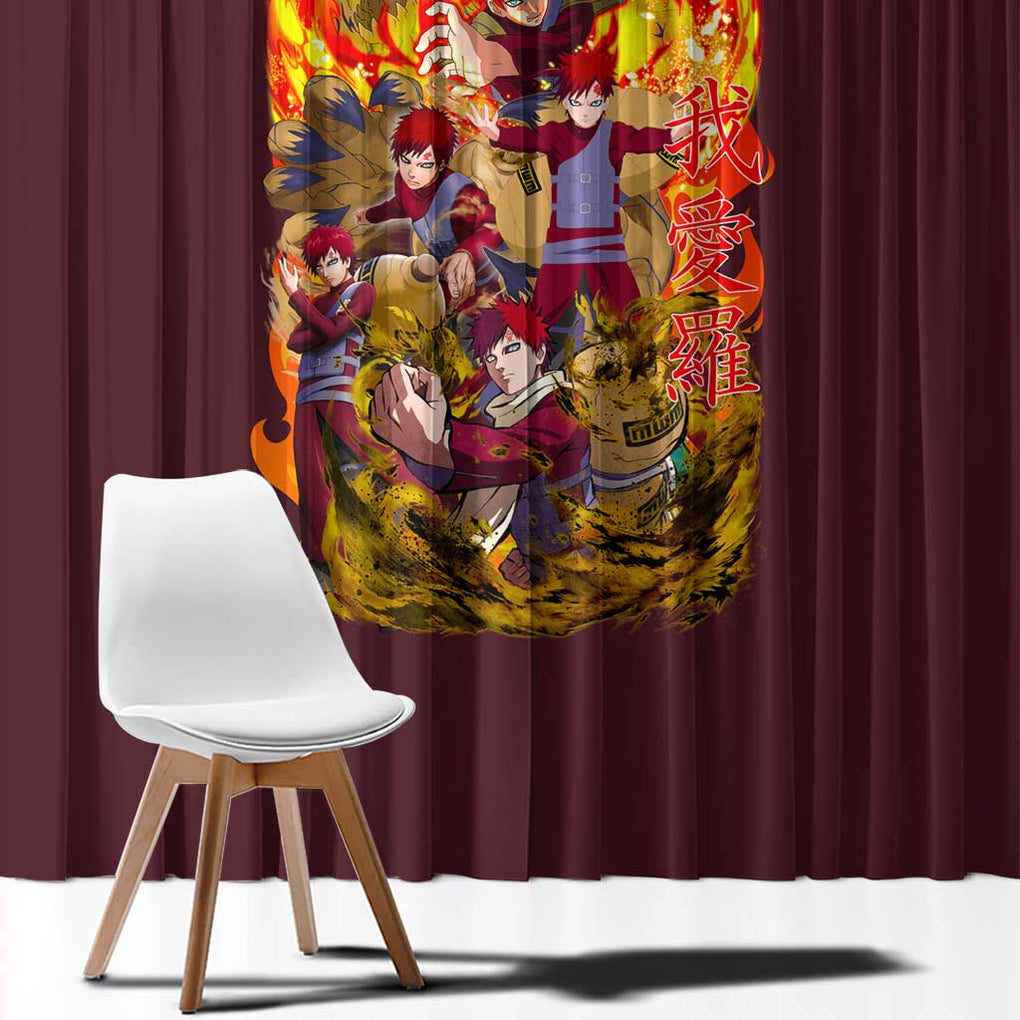 Gaara V2 Naruto Window Curtain Japan Anime Style
