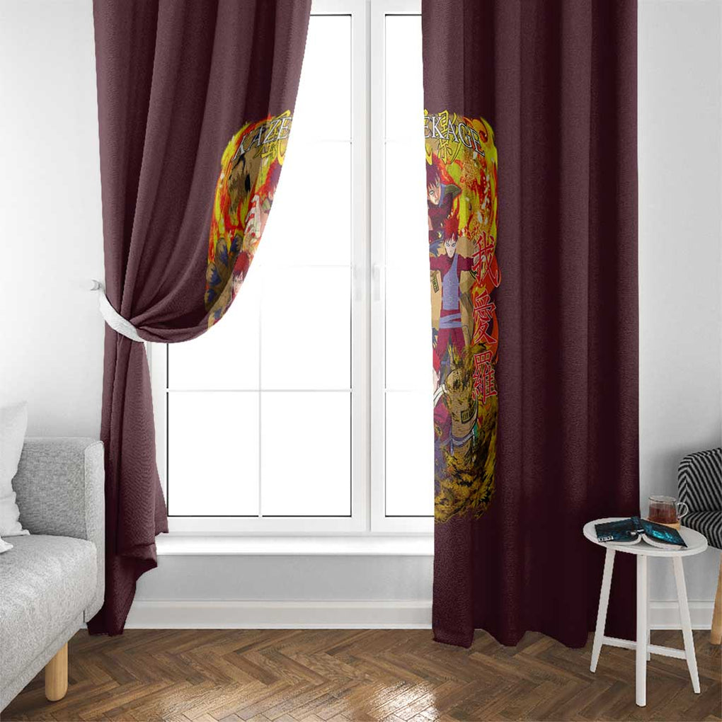 Gaara V2 Naruto Window Curtain Japan Anime Style