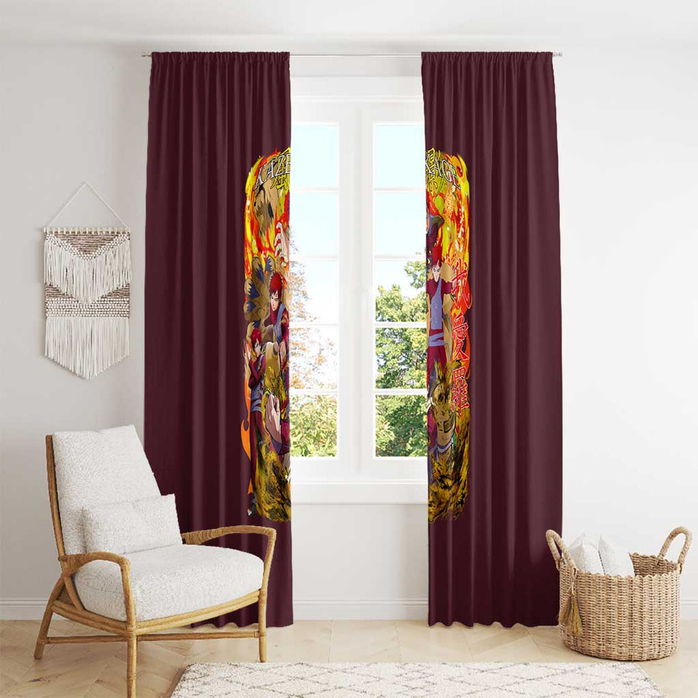 Gaara V2 Naruto Window Curtain Japan Anime Style