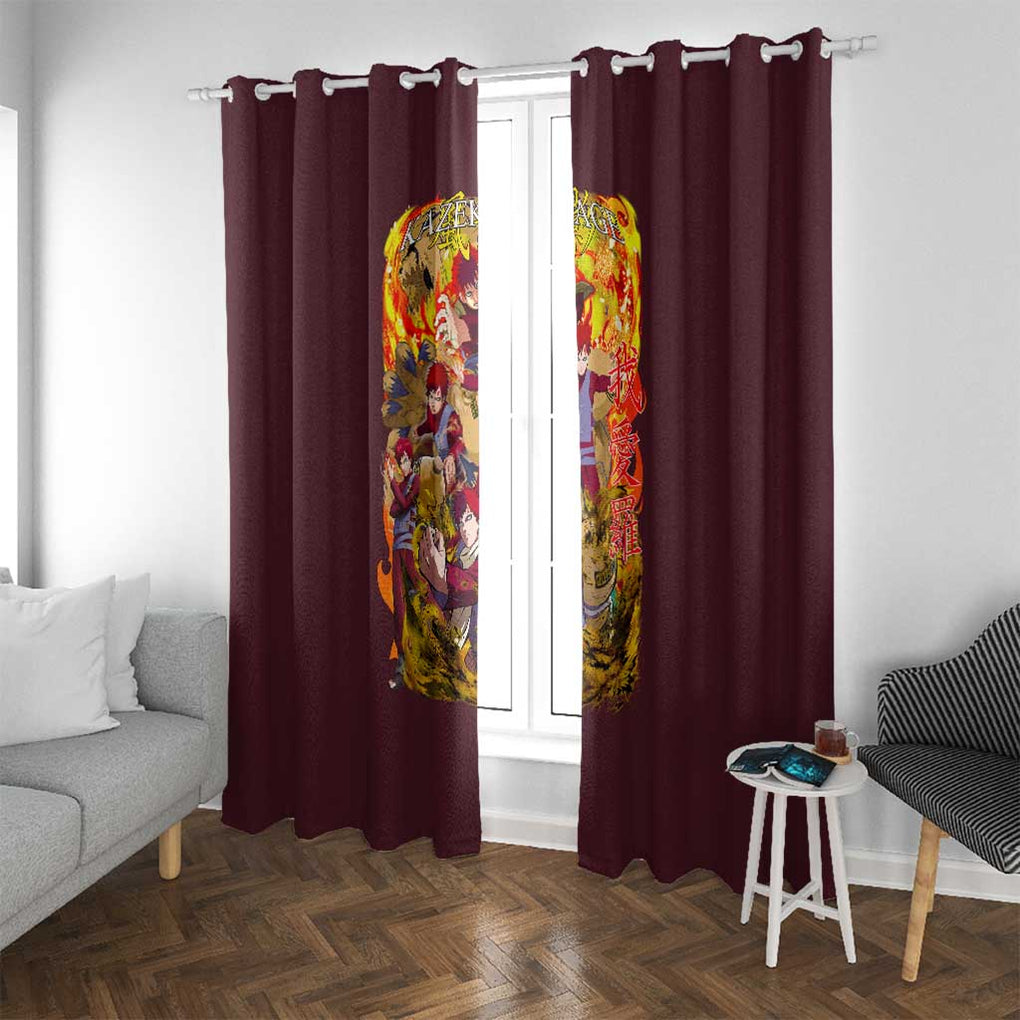 Gaara V2 Naruto Window Curtain Japan Anime Style