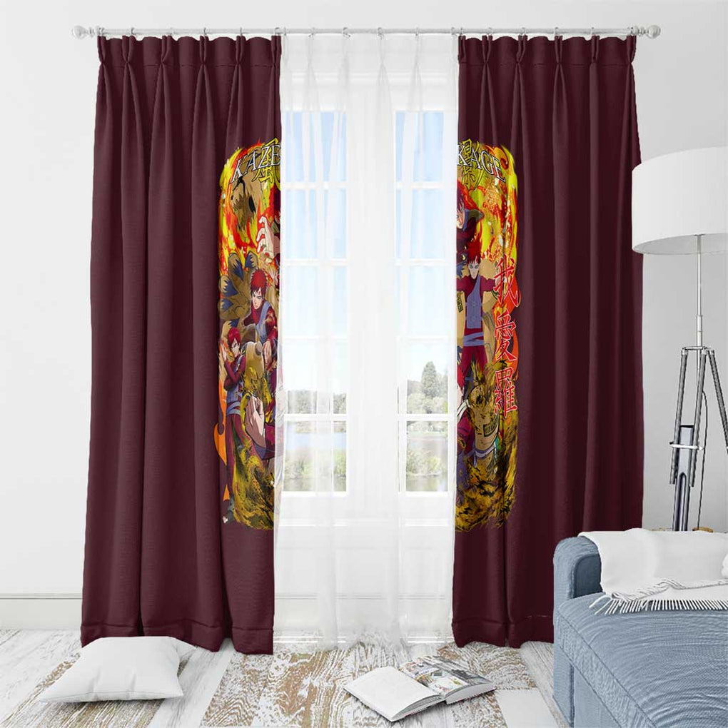 Gaara V2 Naruto Window Curtain Japan Anime Style