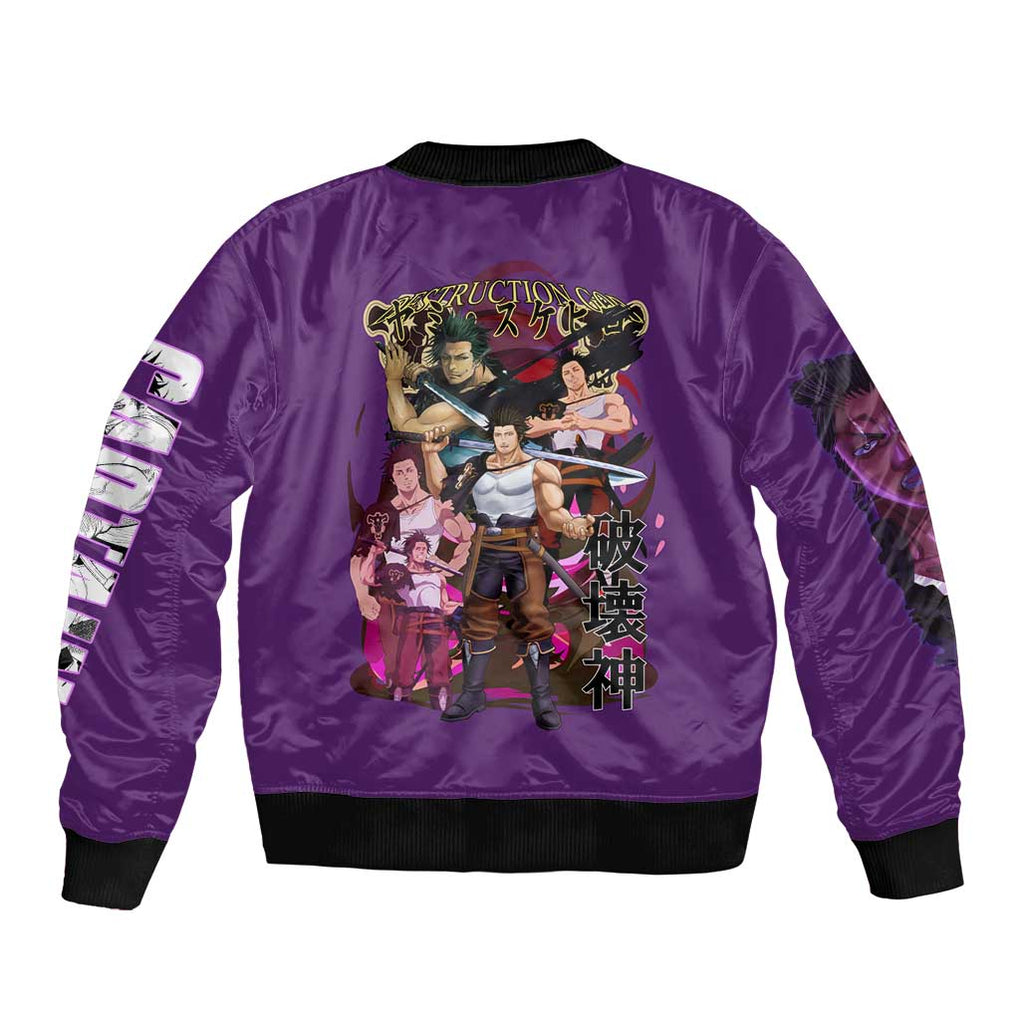 Yami Sukehiro V4 Black Clover Bomber Jacket Japan Anime Style