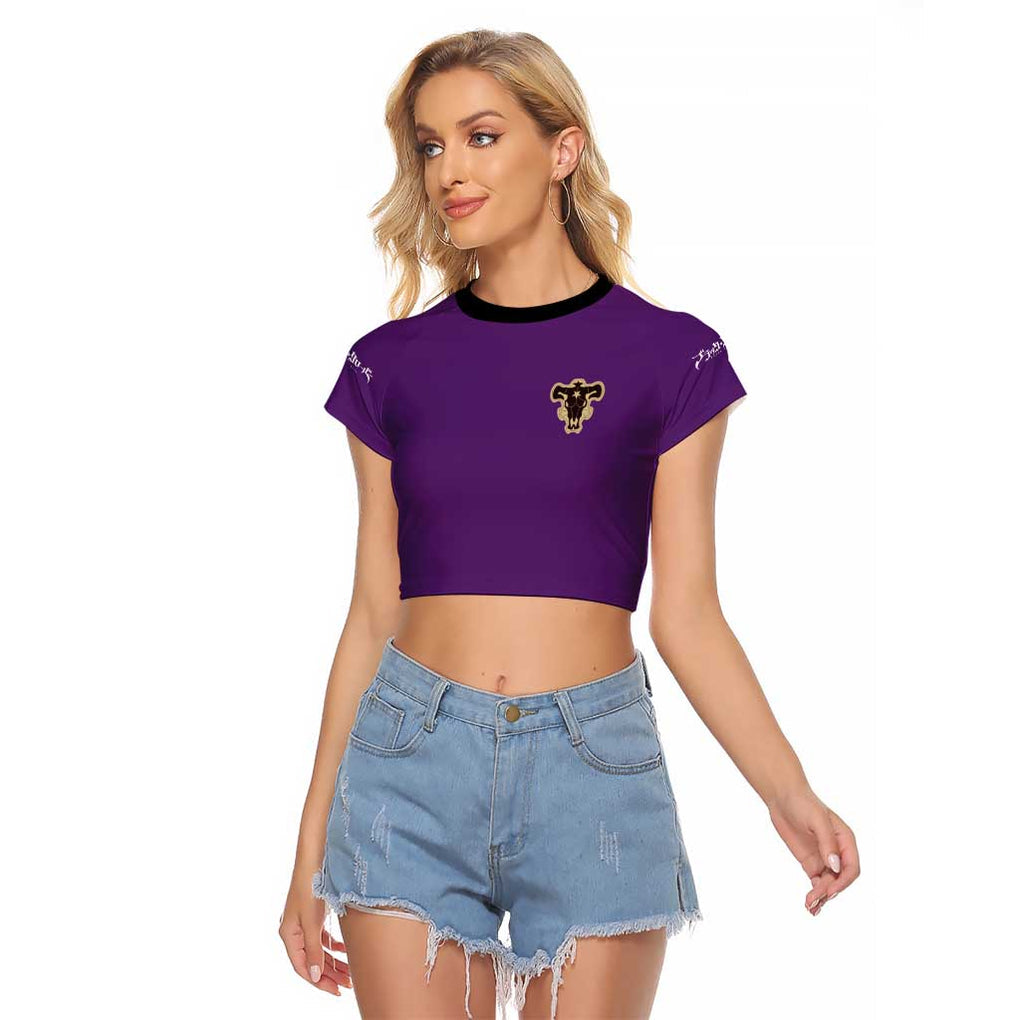 Yami Sukehiro V4 Black Clover Raglan Cropped T Shirt Japan Anime Style