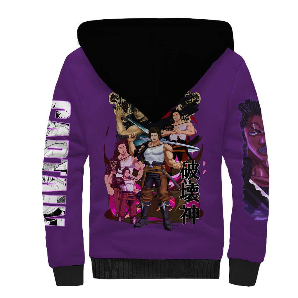 Yami Sukehiro V4 Black Clover Sherpa Hoodie Japan Anime Style