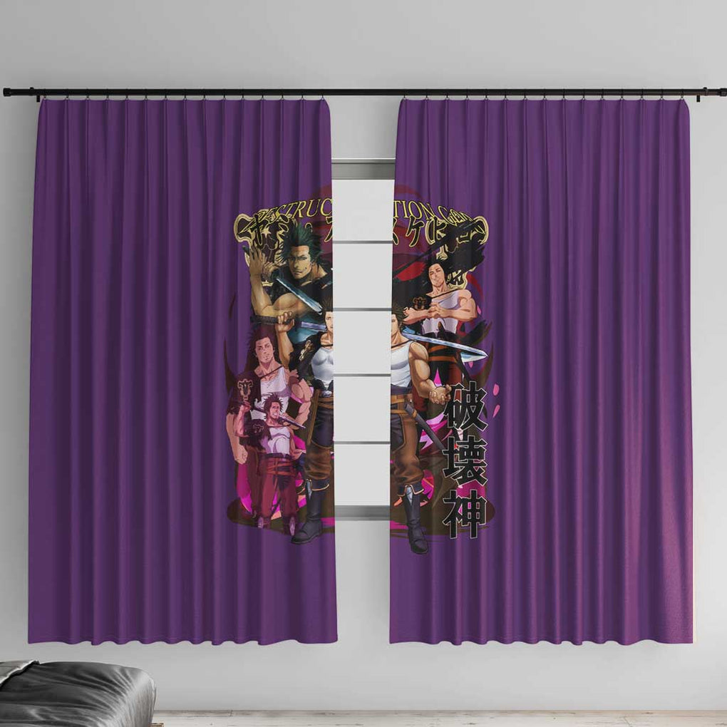 Yami Sukehiro V4 Black Clover Window Curtain Japan Anime Style