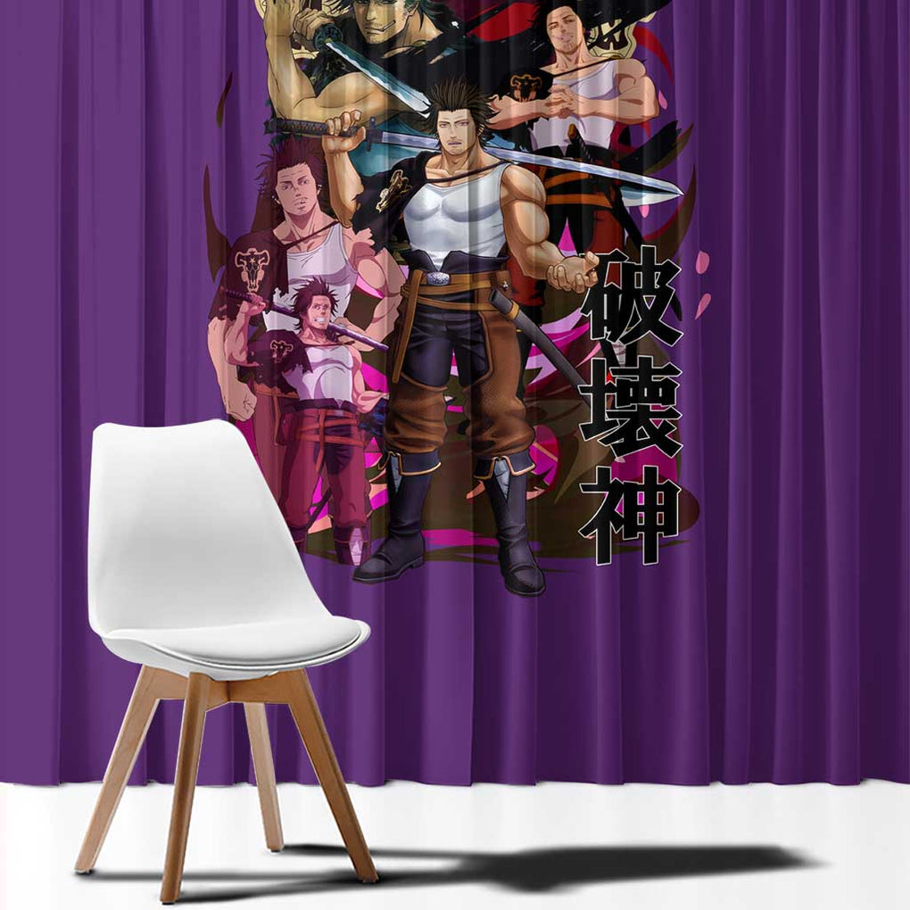 Yami Sukehiro V4 Black Clover Window Curtain Japan Anime Style