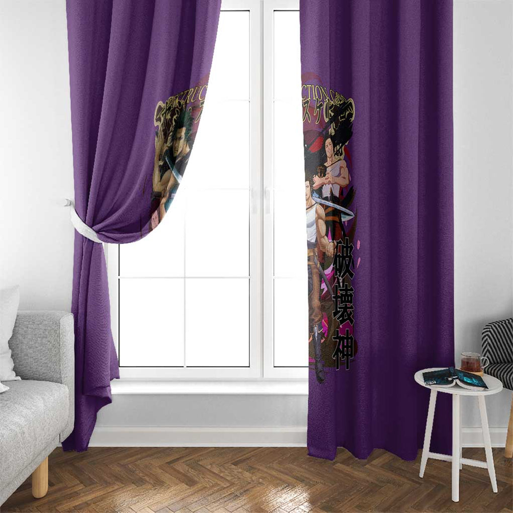 Yami Sukehiro V4 Black Clover Window Curtain Japan Anime Style