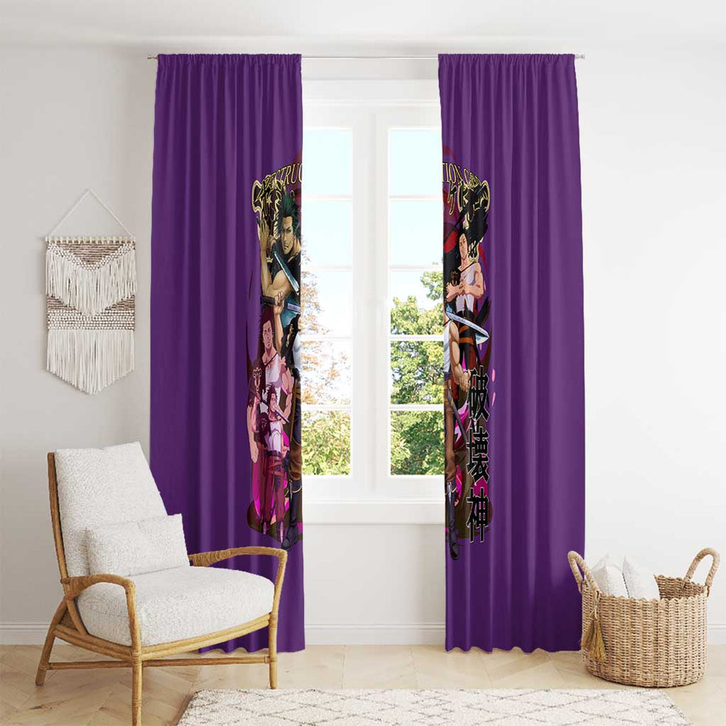 Yami Sukehiro V4 Black Clover Window Curtain Japan Anime Style