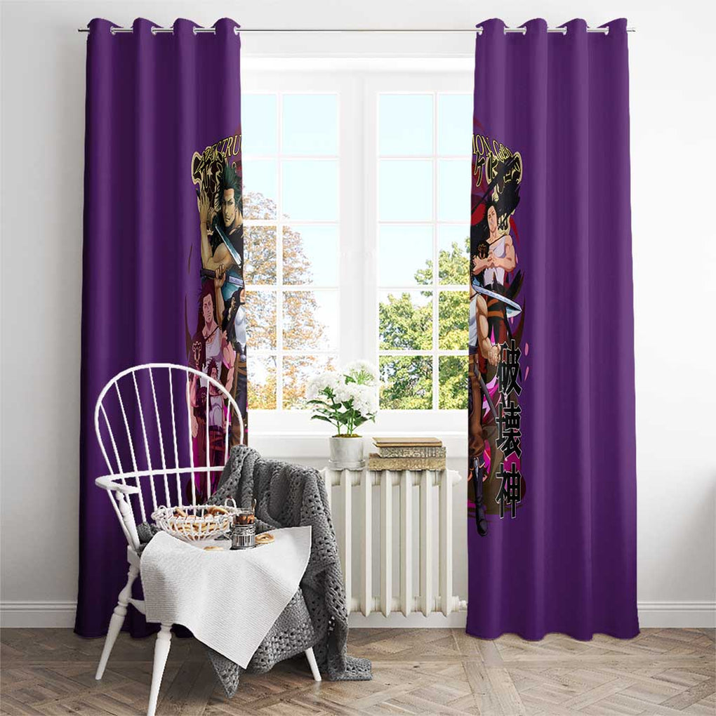 Yami Sukehiro V4 Black Clover Window Curtain Japan Anime Style