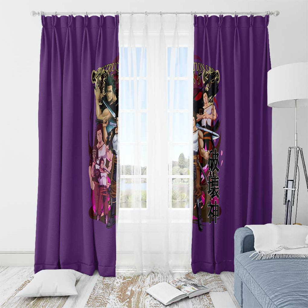 Yami Sukehiro V4 Black Clover Window Curtain Japan Anime Style