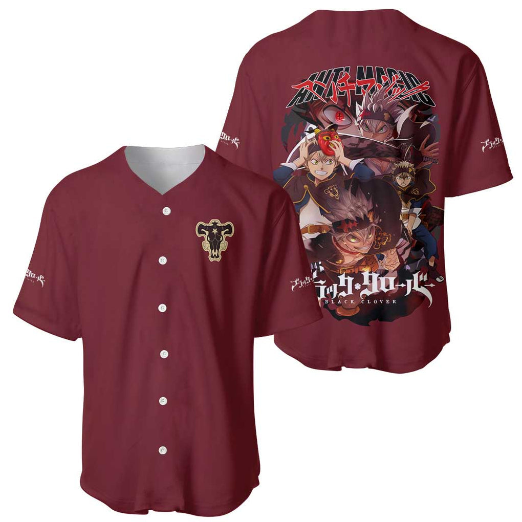 Asta V4 Black Clover Baseball Jersey Japan Anime Style