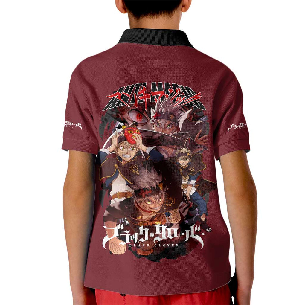 Asta V4 Black Clover Kid Polo Shirt Japan Anime Style