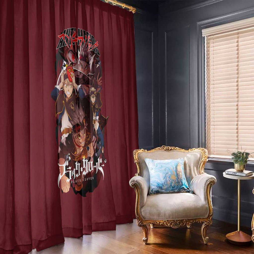 Asta V4 Black Clover Window Curtain Japan Anime Style