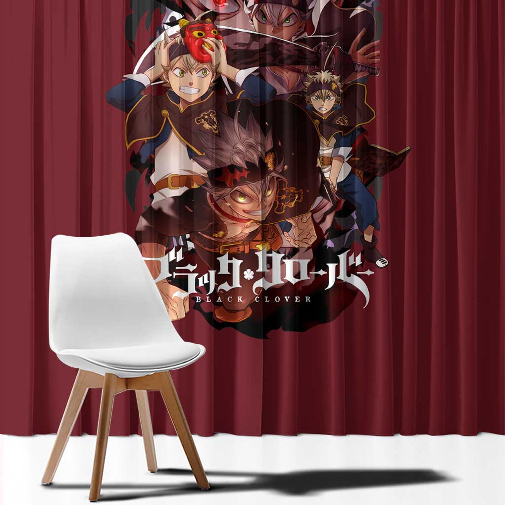 Asta V4 Black Clover Window Curtain Japan Anime Style