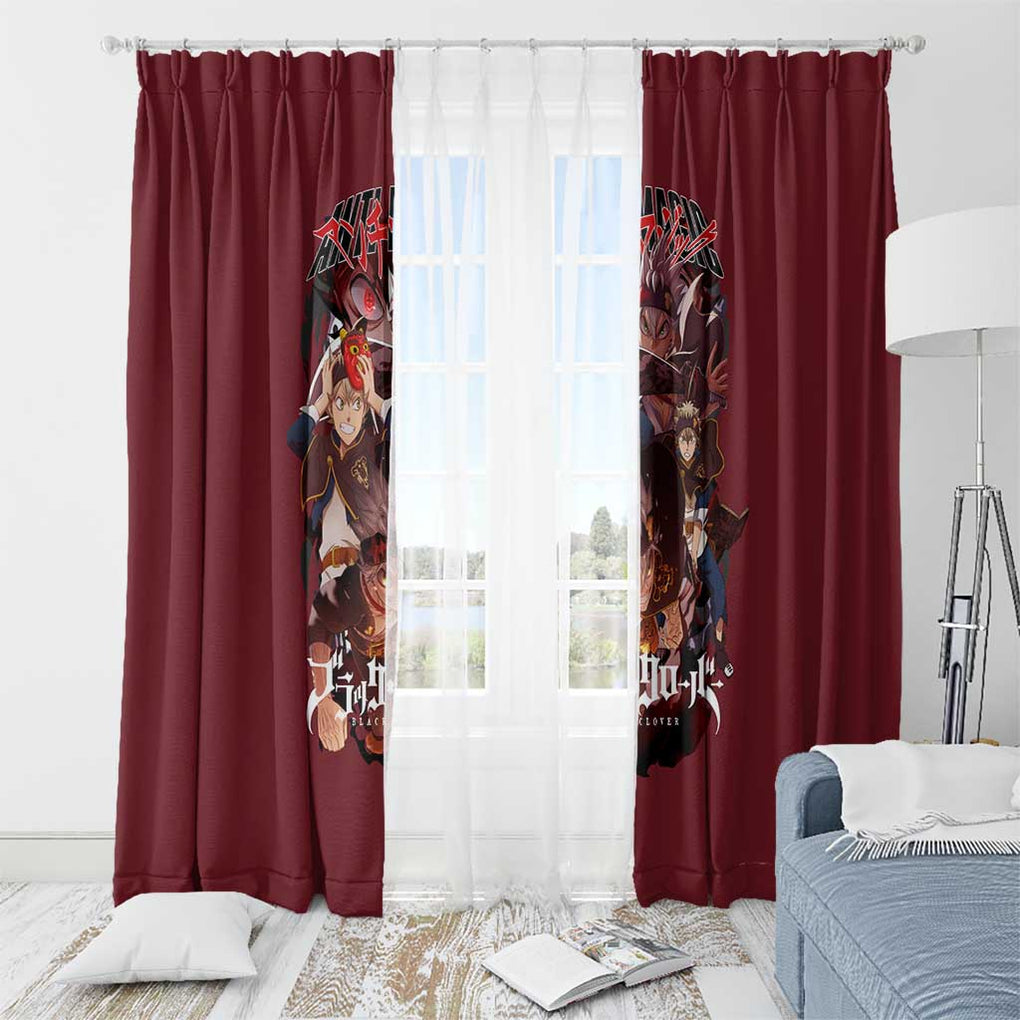 Asta V4 Black Clover Window Curtain Japan Anime Style