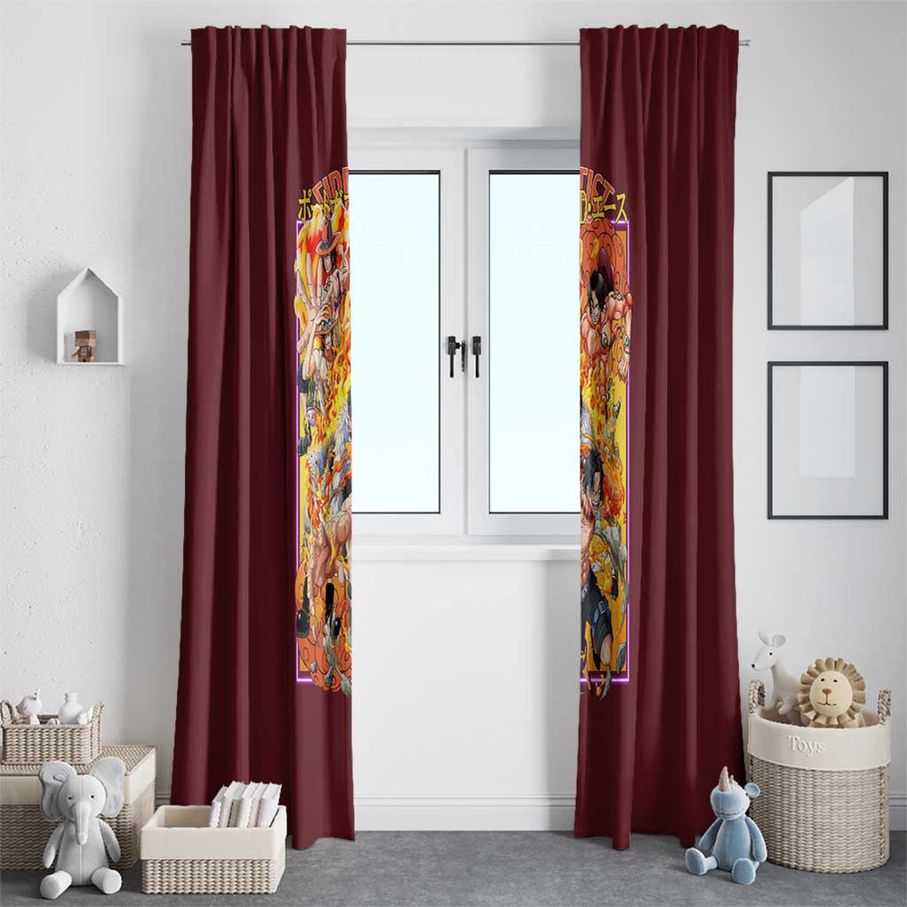 Portgas D. Ace V3 One Piece Window Curtain Japan Anime Style