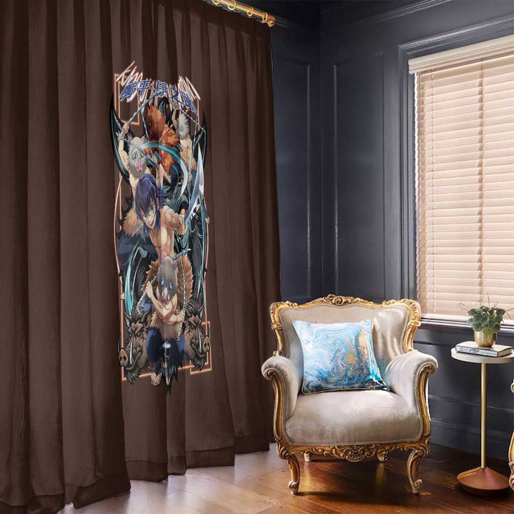 Hashibira Inosuke V2 Demon Slayer Window Curtain Japan Anime Style