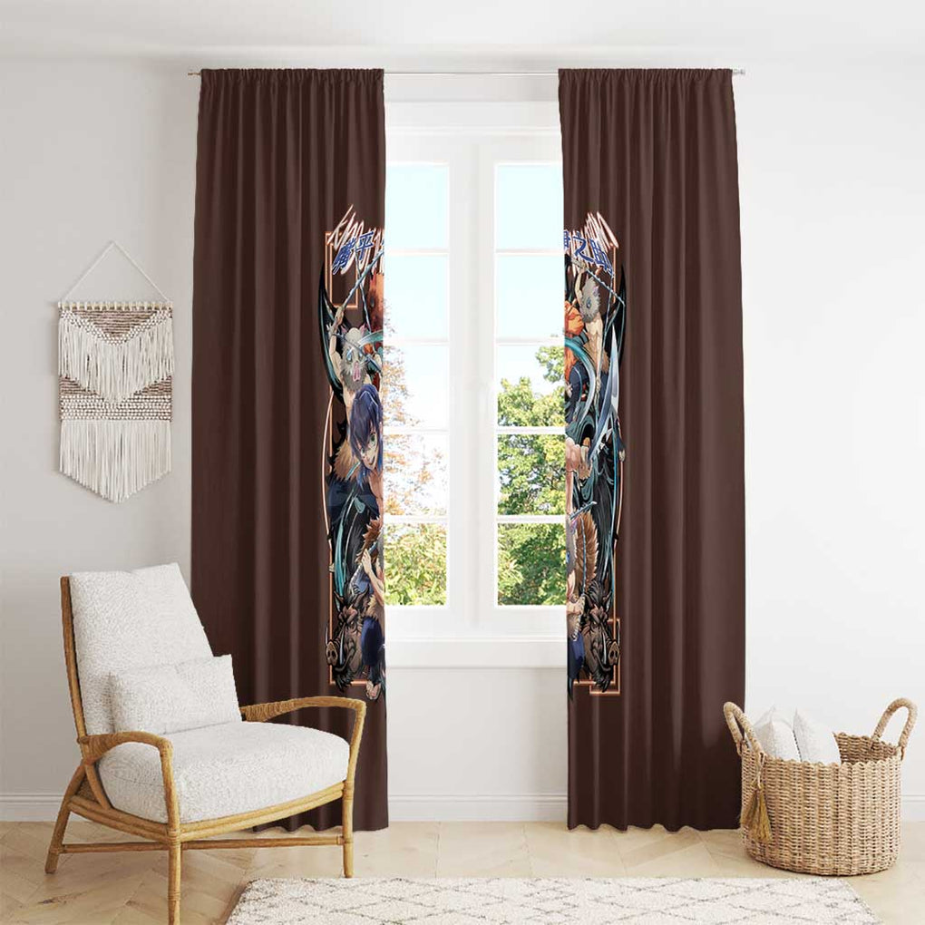 Hashibira Inosuke V2 Demon Slayer Window Curtain Japan Anime Style