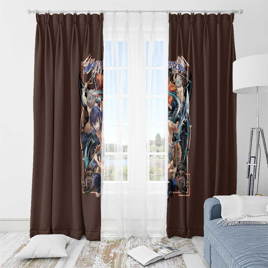 Hashibira Inosuke V2 Demon Slayer Window Curtain Japan Anime Style