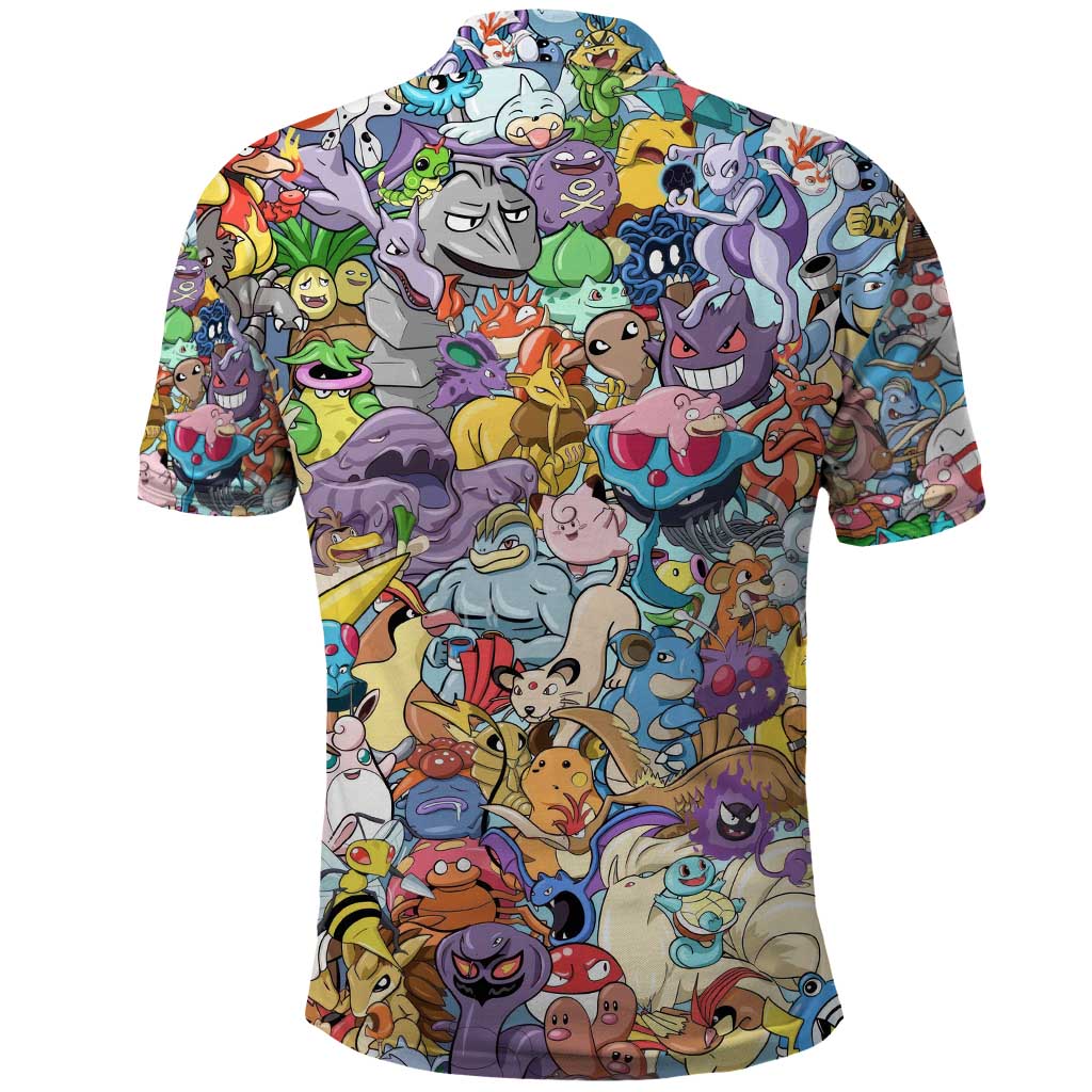 Pocket Monsters Poke Polo Shirt Japan Anime Style - The Mazicc