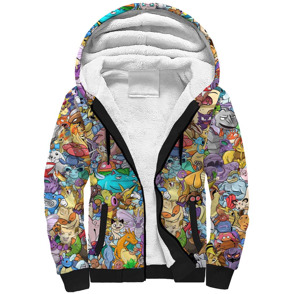 Pocket Monsters Poke Sherpa Hoodie Japan Anime Style - The Mazicc