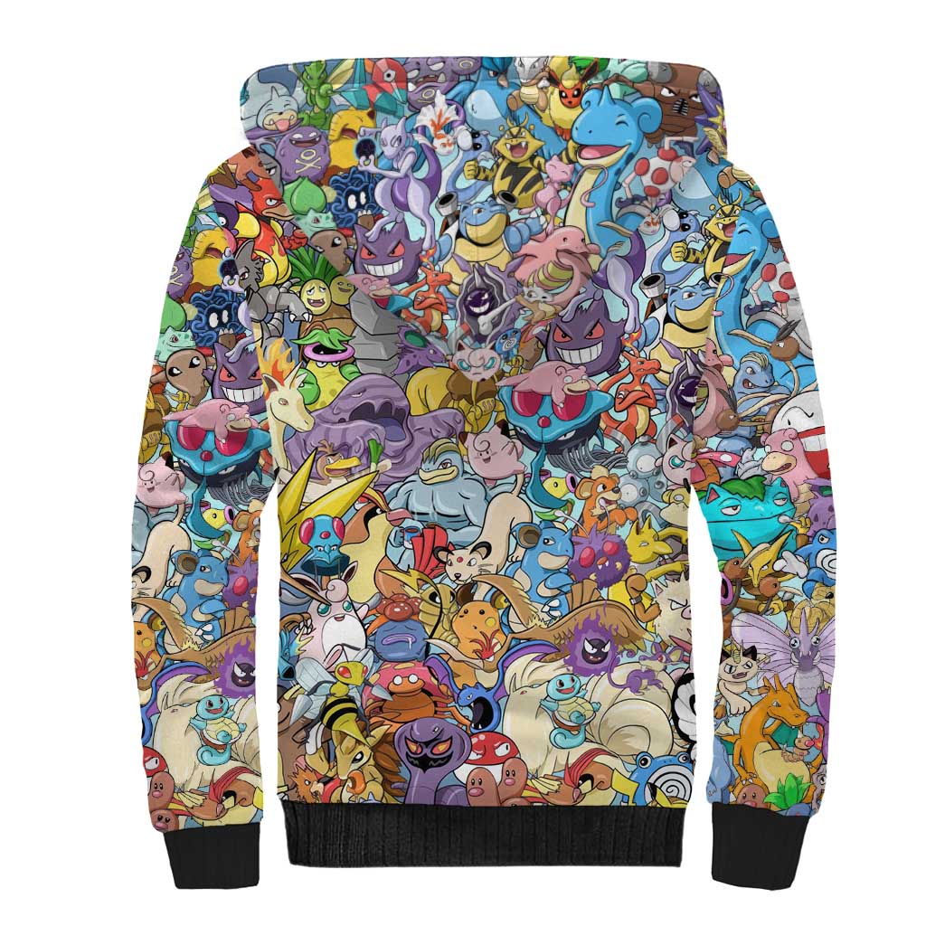 Pocket Monsters Poke Sherpa Hoodie Japan Anime Style - The Mazicc