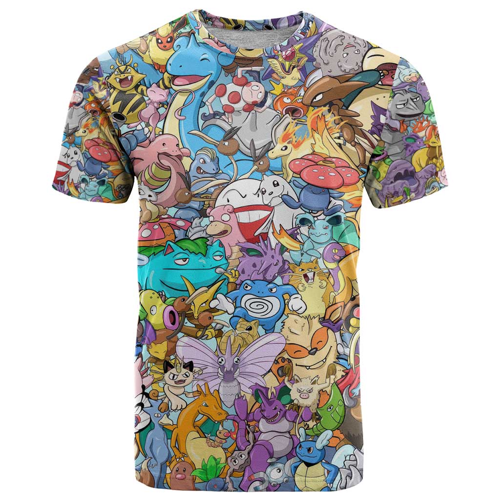 Pocket Monsters Poke T Shirt Japan Anime Style - The Mazicc