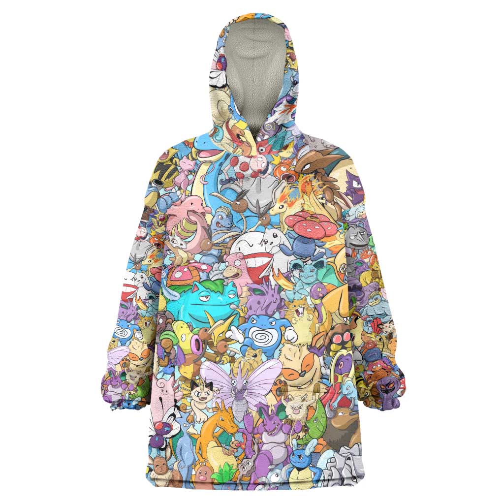 Pocket Monsters Poke Wearable Blanket Hoodie Japan Anime Style - The Mazicc