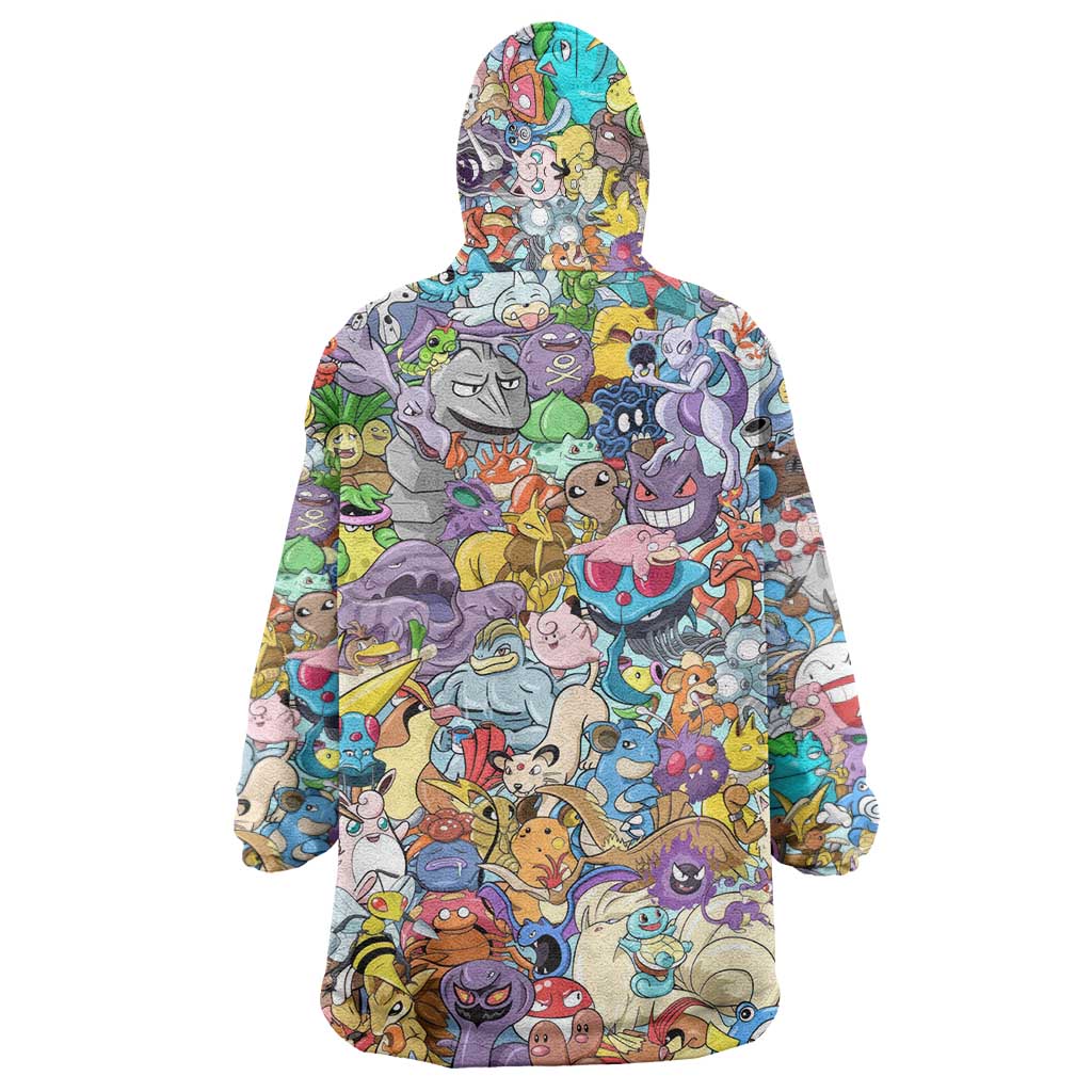 Pocket Monsters Poke Wearable Blanket Hoodie Japan Anime Style - The Mazicc