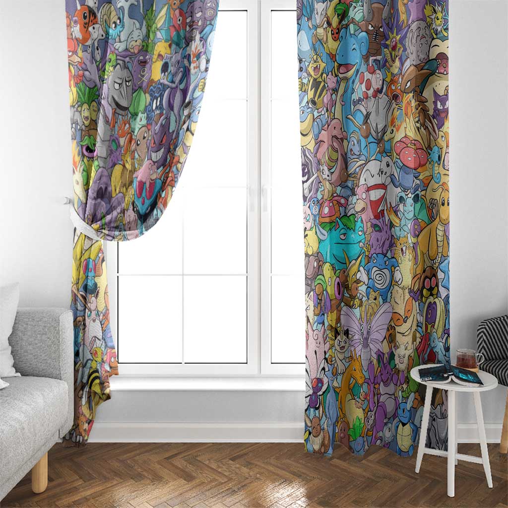 Pocket Monsters Poke Window Curtain Japan Anime Style - The Mazicc