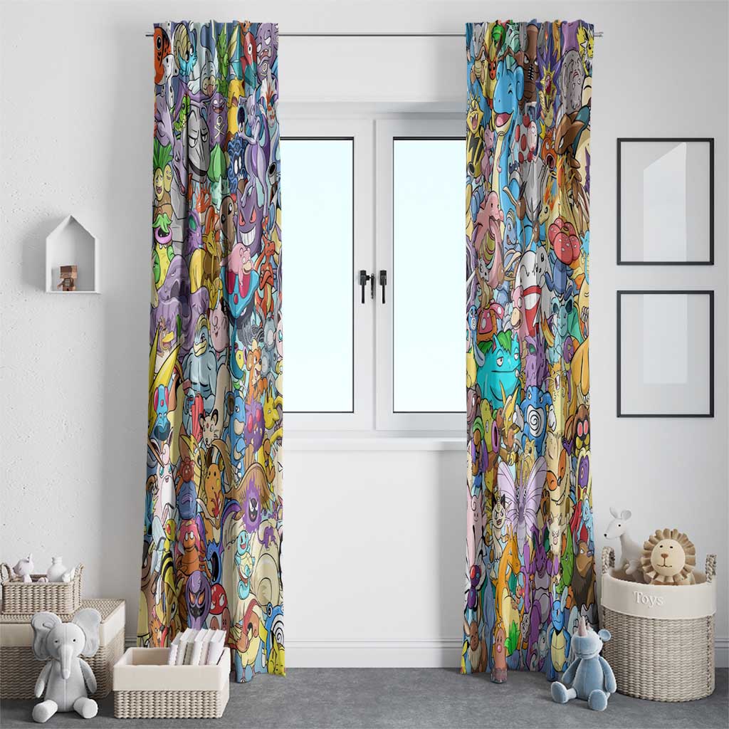 Pocket Monsters Poke Window Curtain Japan Anime Style - The Mazicc