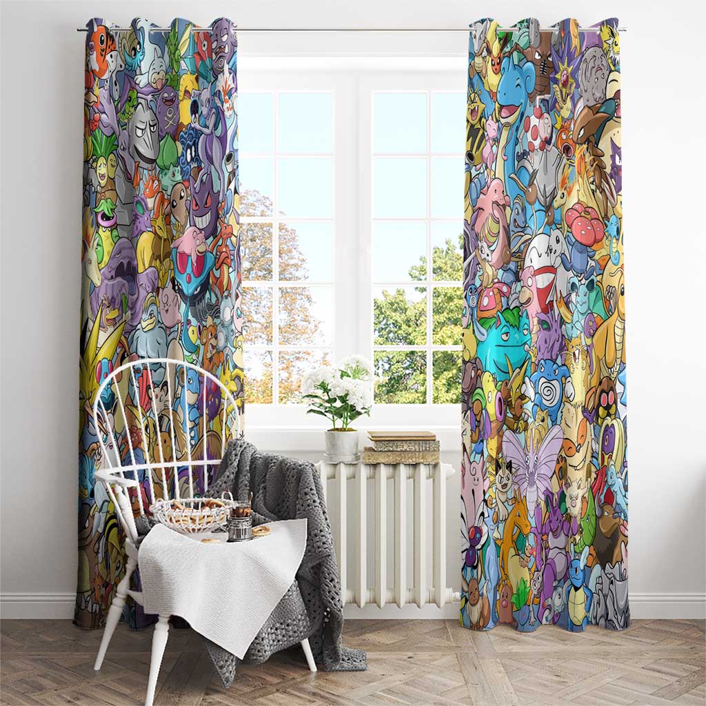 Pocket Monsters Poke Window Curtain Japan Anime Style - The Mazicc