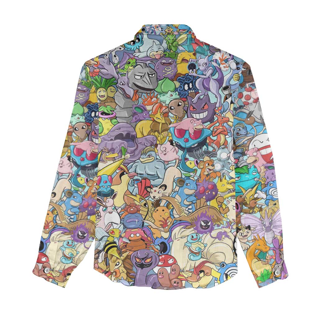 Pocket Monsters Poke Women Casual Shirt Japan Anime Style - The Mazicc