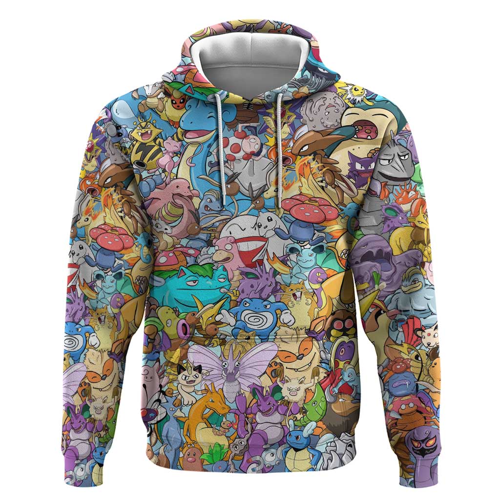 Pocket Monsters Poke Zip Hoodie Japan Anime Style - The Mazicc