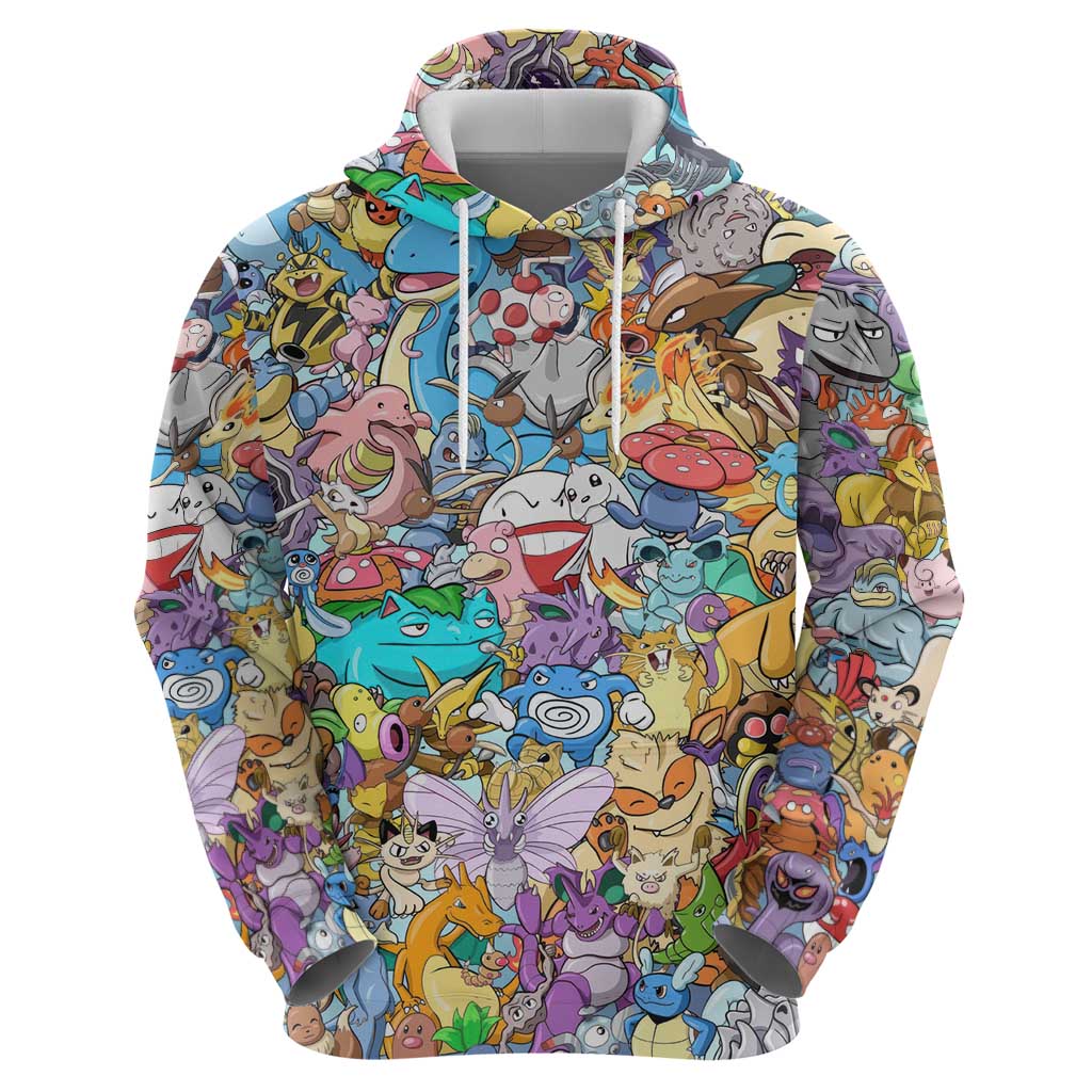 Pocket Monsters Poke Zip Hoodie Japan Anime Style - The Mazicc