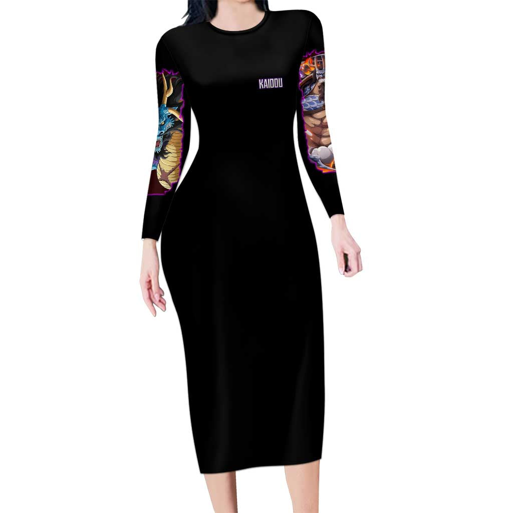 Kaido V3 One Piece Long Sleeve Bodycon Dress Japan Anime Style - The Mazicc
