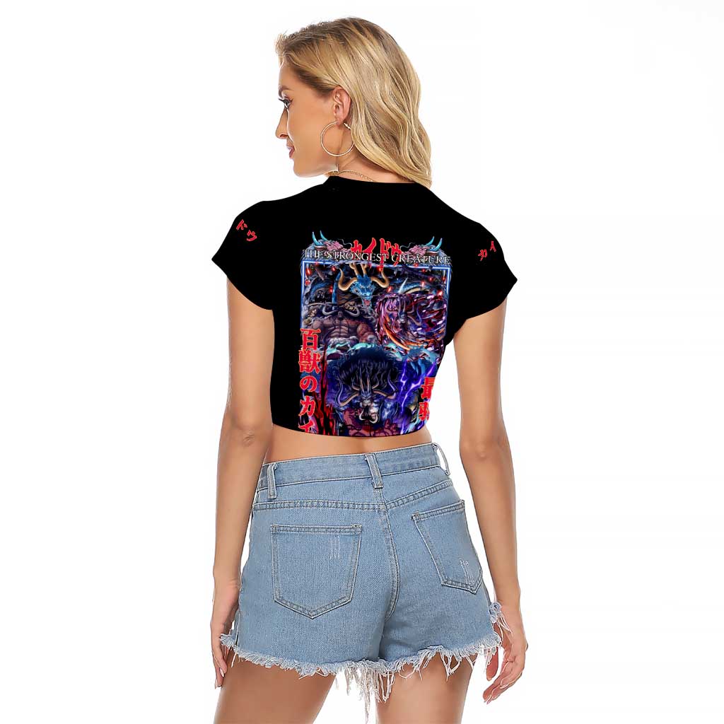 Kaido V3 One Piece Raglan Cropped T Shirt Japan Anime Style - The Mazicc