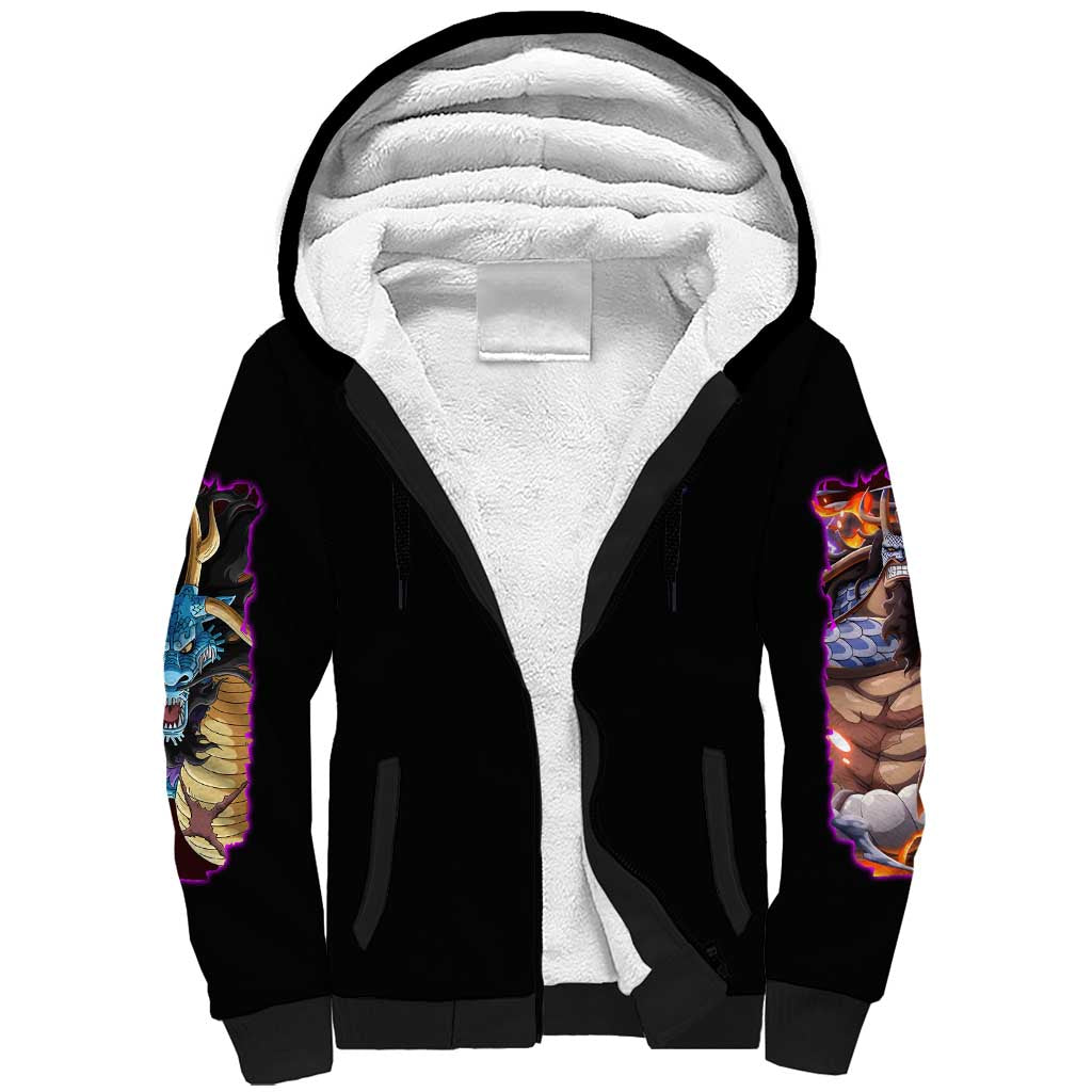Kaido V3 One Piece Sherpa Hoodie Japan Anime Style - The Mazicc