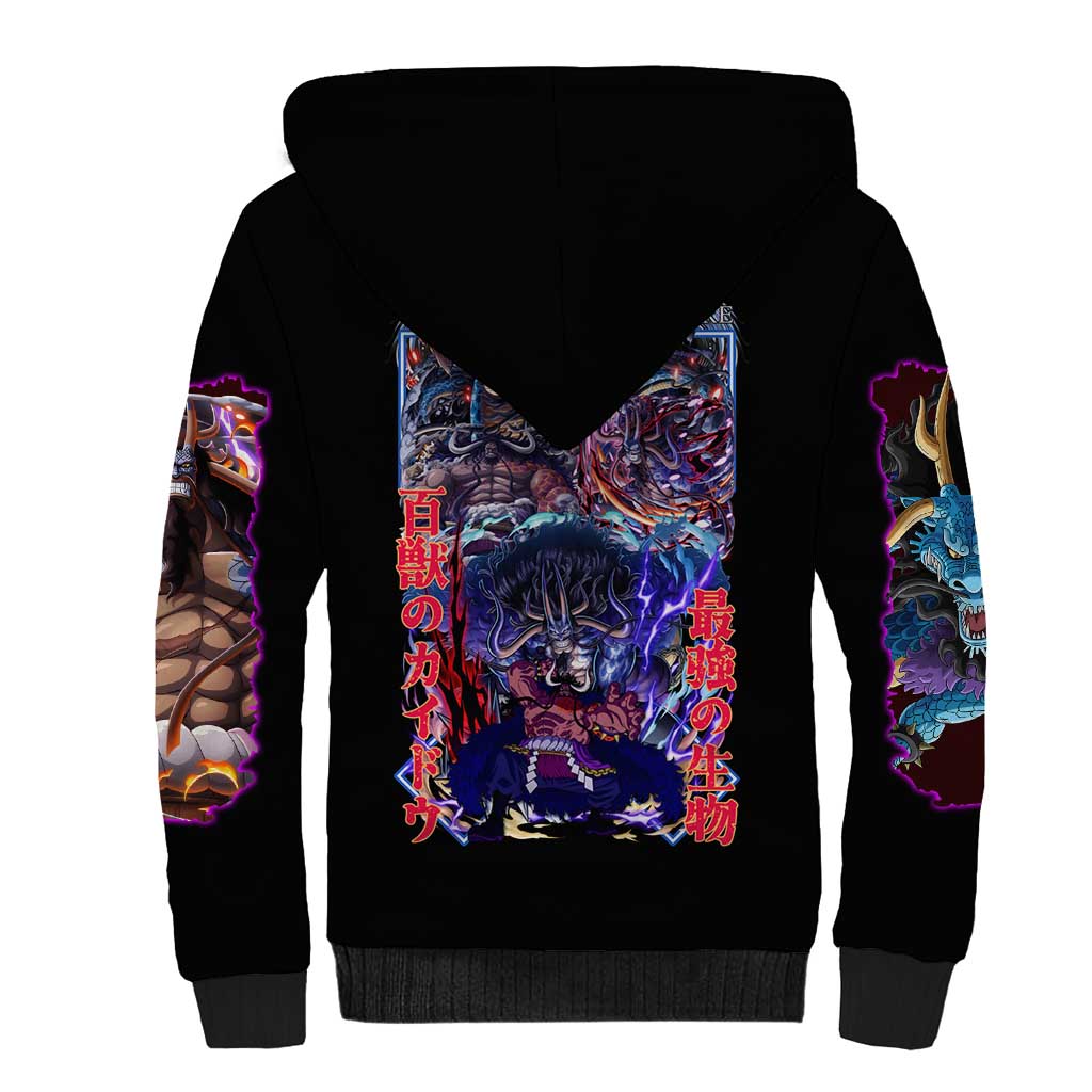 Kaido V3 One Piece Sherpa Hoodie Japan Anime Style - The Mazicc