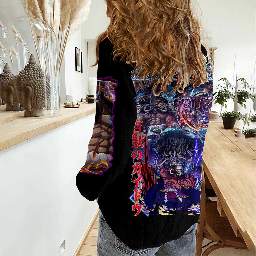 Kaido V3 One Piece Women Casual Shirt Japan Anime Style - The Mazicc