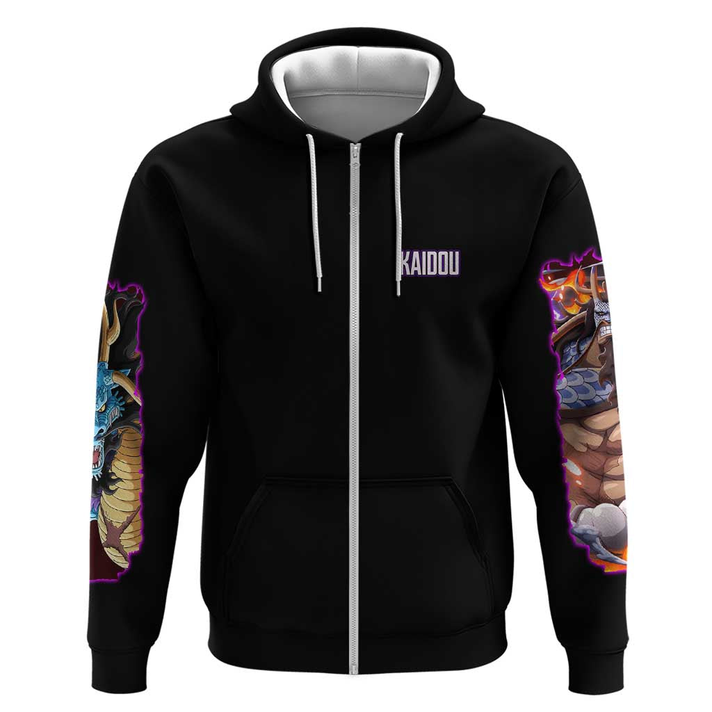 Kaido V3 One Piece Zip Hoodie Japan Anime Style - The Mazicc