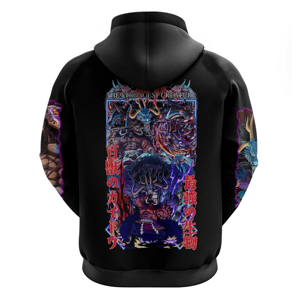 Kaido V3 One Piece Zip Hoodie Japan Anime Style - The Mazicc